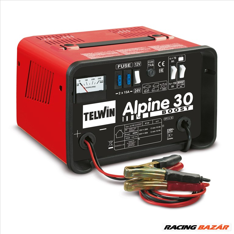 Telwin Akkumulátor töltő Alpine 30 Boost 230V 12-24V - 807547 1. kép