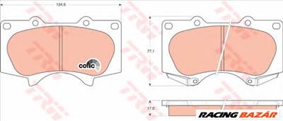 TRW GDB3364 - fékbetét LEXUS MITSUBISHI TOYOTA TOYOTA (FAW)