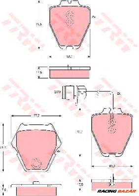 TRW GDB1371 - fékbetét AUDI