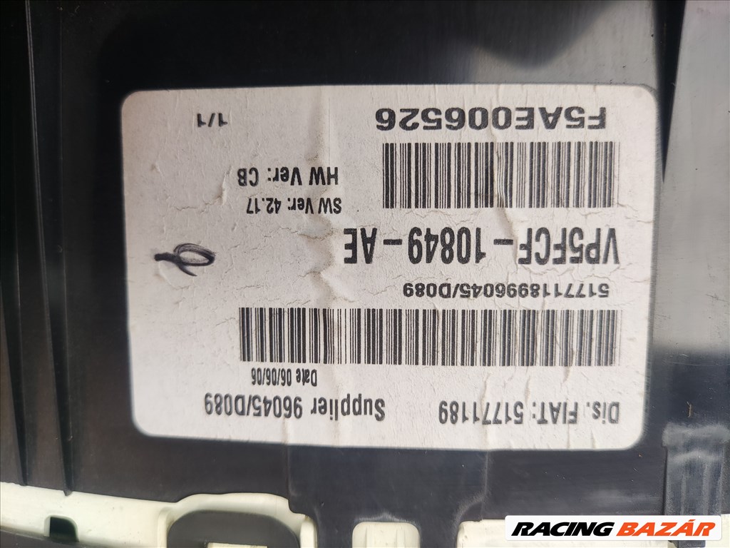 Fiat Stilo 1.6 16V, motorvezérlő, légzsák indító, trafó, óra csoport. 4. kép