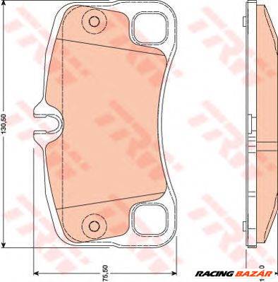 TRW GDB1792 - fékbetét PORSCHE