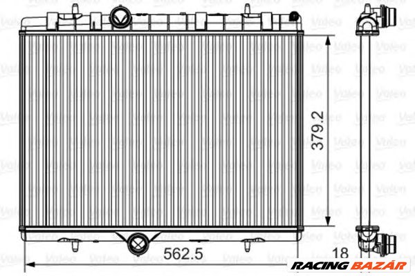 VALEO 701507 - Vízhűtő (Hűtőradiátor) CITROËN DS PEUGEOT 1. kép