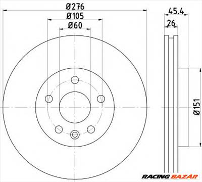 TEXTAR 92277103 - féktárcsa BUICK (SGM) CHEVROLET HOLDEN OPEL VAUXHALL