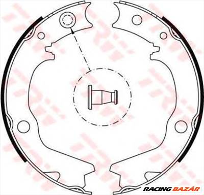 TRW GS8479 - kézifék fékpofakészlet MITSUBISHI MITSUBISHI (BBDC)