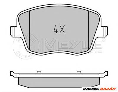 MEYLE 025 235 8118 - fékbetét SEAT SKODA VW