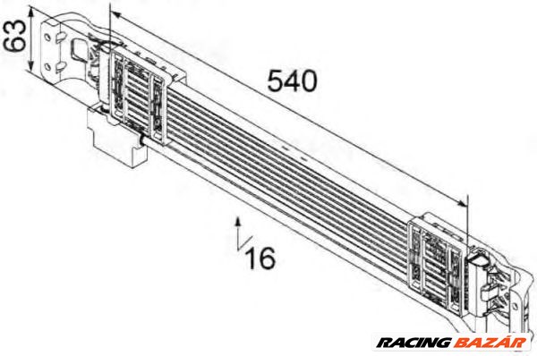 NRF 31232 - Olajhűtő, motorolaj VW 1. kép