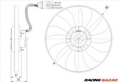 NRF 47410 - hűtőventillátor SEAT SKODA VW