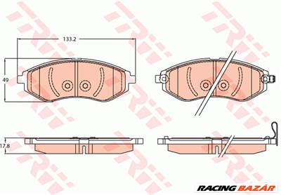 TRW GDB3634 - fékbetét CHEVROLET DAEWOO ZAZ