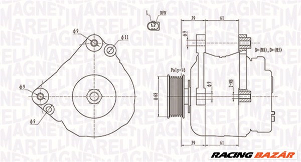 MAGNETI MARELLI 063731587010 - generátor VW 1. kép