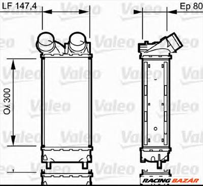 VALEO 818837 - töltőlevegőhűtő CITROËN PEUGEOT