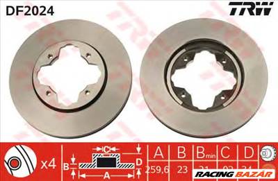 TRW DF2024 - féktárcsa HONDA ROVER
