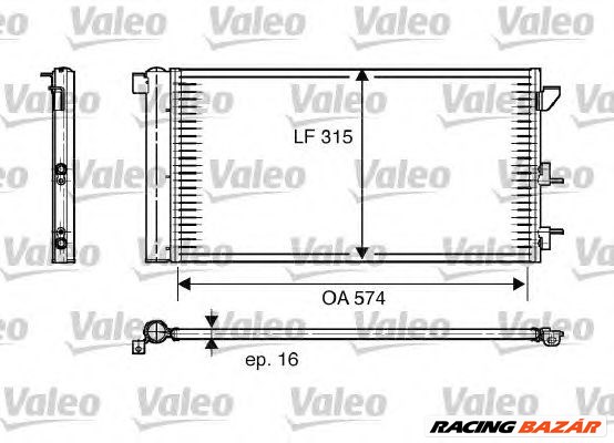 VALEO 818005 - klíma kondenzátor FIAT 1. kép