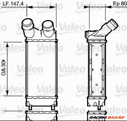 VALEO 818866 - töltőlevegőhűtő CITROËN PEUGEOT 1. kép