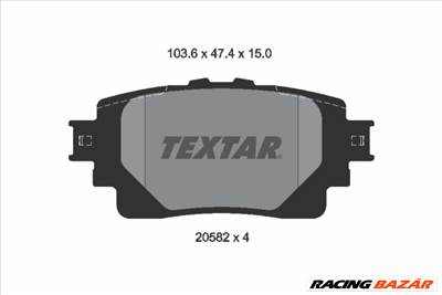 TEXTAR 2058201 - fékbetétkészlet, tárcsafék LEXUS SUBARU SUZUKI TOYOTA TOYOTA (FAW) TOYOTA (GAC)
