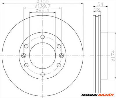 TEXTAR 92164500 - féktárcsa KIA