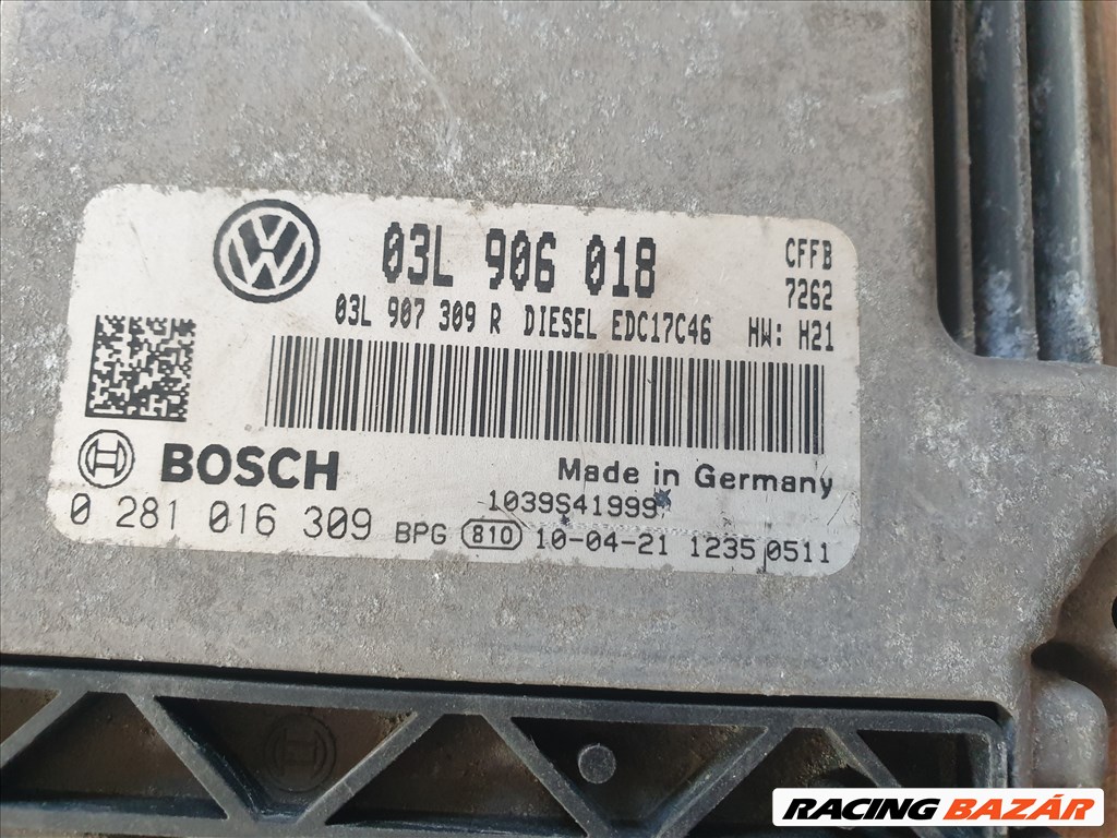 Volkswagen Golf VI CFFB motorvezérlő 03L 906 018 2. kép