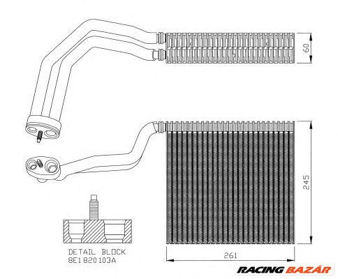 NRF 36138 - klíma párologtató AUDI SEAT 1. kép