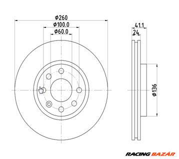 MTR 12108559 - féktárcsa OPEL VAUXHALL