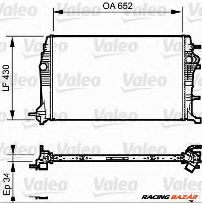 VALEO 735181 - Vízhűtő (Hűtőradiátor) RENAULT