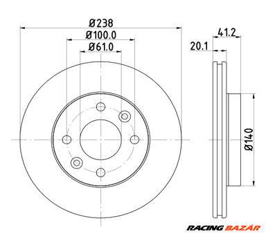 MTR 12108560 - féktárcsa NISSAN RENAULT