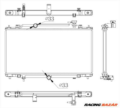 NRF 550012 - Vízhűtő (Hűtőradiátor) MAZDA