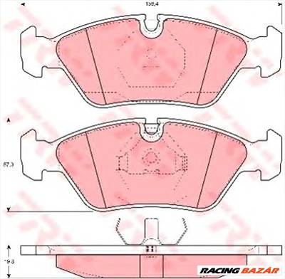 TRW GDB298 - fékbetét ALPINA BMW FERRARI PORSCHE