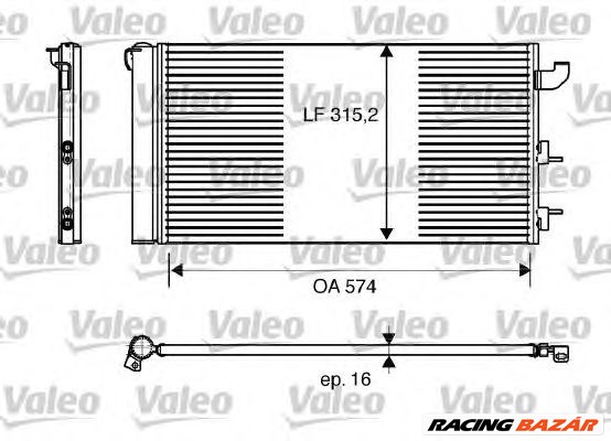 VALEO 818162 - klíma kondenzátor FIAT 1. kép
