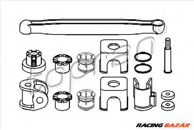 TOPRAN 206 933 - javítókészlet, váltókar OPEL VAUXHALL
