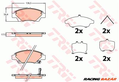 TRW GDB3643 - fékbetét HONDA