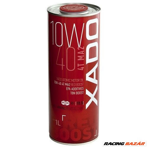 XADO 10W-40 4T MA2 RED BOOST 1L szintetikus négyütemű motorkerékpár motorolaj 26132 1. kép