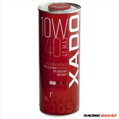 XADO 10W-40 4T MA2 RED BOOST 1L szintetikus négyütemű motorkerékpár motorolaj 26132