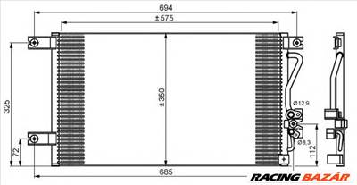 NRF 35756 - klíma kondenzátor MITSUBISHI