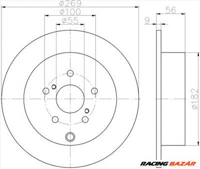 TEXTAR 92170403 - féktárcsa PONTIAC SCION TOYOTA TOYOTA (FAW)