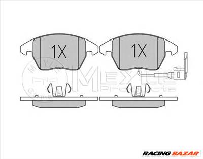 MEYLE 025 235 8720/W - fékbetét AUDI FORD SEAT SKODA VW VW (FAW) VW (SVW)