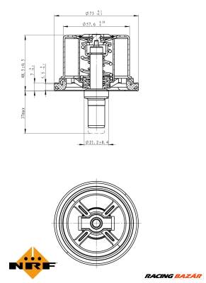 NRF 725099 - termosztát, hűtőfolyadék BMW