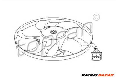 TOPRAN 109 829 - hűtőventillátor SEAT SKODA VW