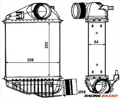 NRF 30015 - töltőlevegőhűtő AUDI
