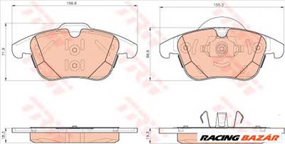 TRW GDB1925 - fékbetét LAND ROVER LAND ROVER (CHERY)