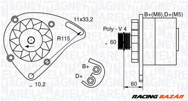 MAGNETI MARELLI 063321600010 - generátor FIAT 1. kép