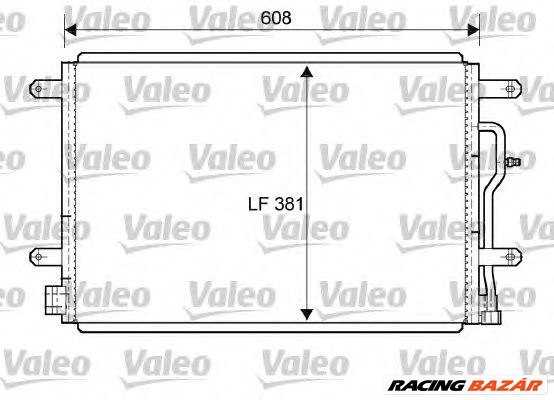 VALEO 818190 - klíma kondenzátor AUDI SEAT 1. kép