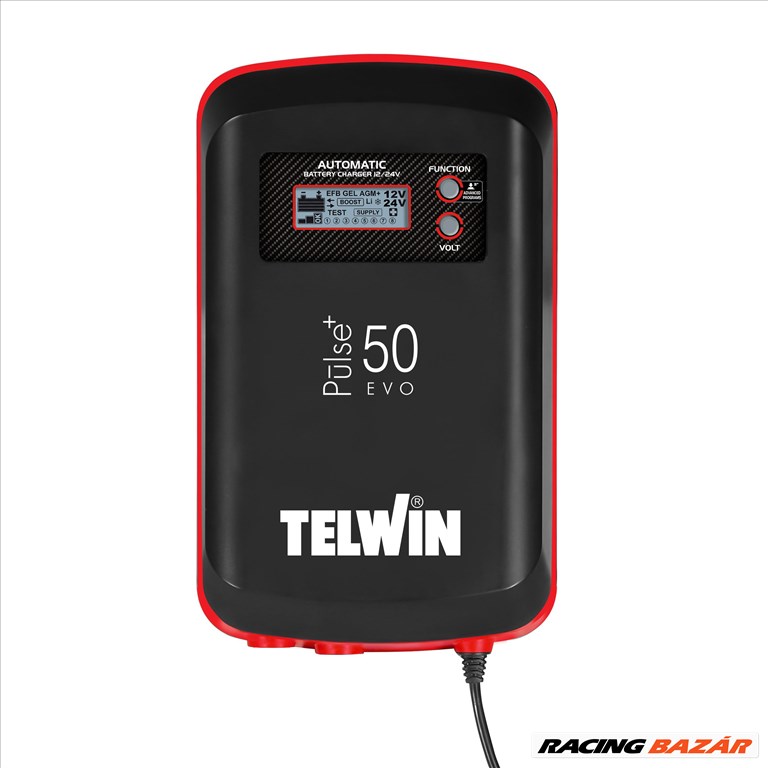 Telwin Akkumulátor töltő és csepptöltő Pulse 50 Evo 230V 12V/24V - 807611 1. kép