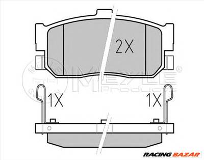 MEYLE 025 217 1316/W - fékbetét INFINITI NISSAN