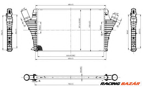 NRF 30858 - töltőlevegőhűtő CADILLAC OPEL SAAB VAUXHALL 1. kép