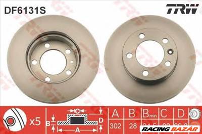 TRW DF6131S - féktárcsa NISSAN OPEL RENAULT VAUXHALL