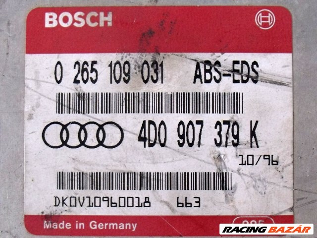 Audi A6 C4 Avant 2.8 quattro ABS vezérlő 0265109031 2. kép