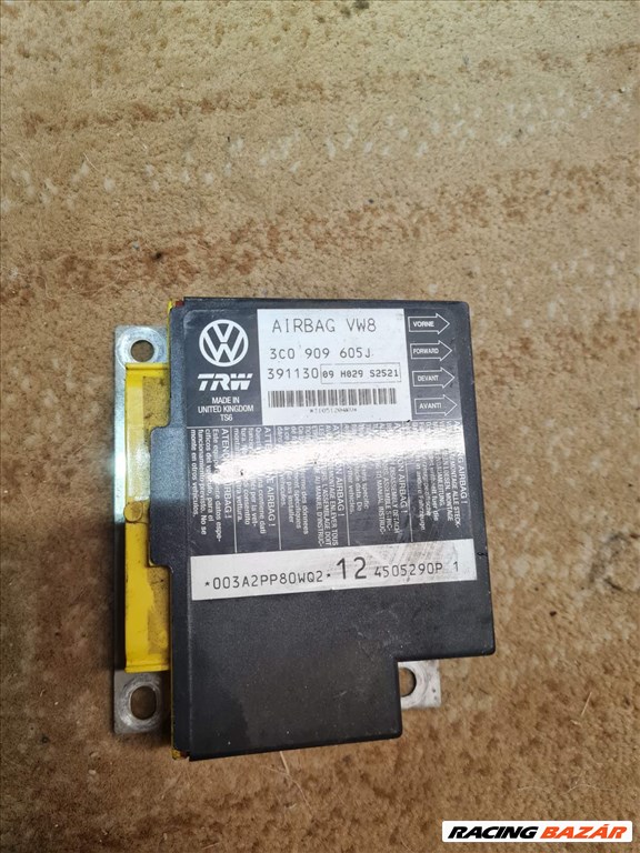 Volkswagen Passat B6 légzsák vezérlő modul, 3C0 909 605 J 1. kép
