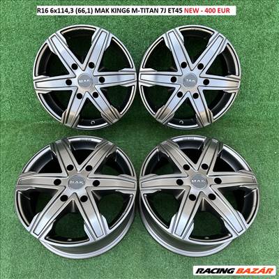 R16 6x114,3 (66,1) MAK KING6 M-TITAN 7J ET45 NEW - 400 EUR