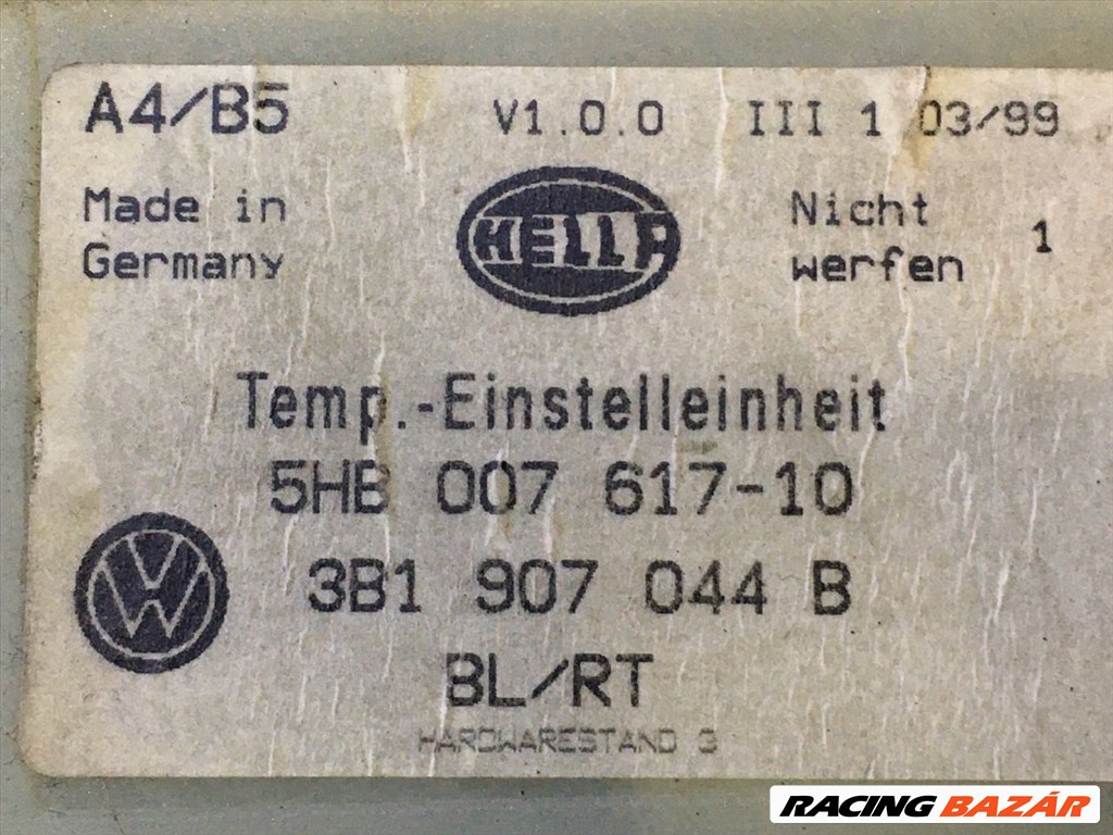 VW PASSAT B5 Fűtéskapcsoló (digit klímás) hella5hb00761710-3b1907044b 4. kép