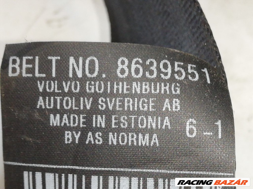 VOLVO V50 Bal hátsó Biztonsági Öv 6085750l0-nal0908270565 3. kép