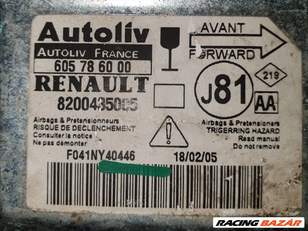 RENAULT ESPACE IV Légzsák Elektronika autoliv605786000-renault8200435005 3. kép